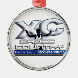 XC BORN AAN RUN CROSS LAND LOGO METALEN ORNAMENT