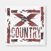 XC Cross Country Runner Magnet Magneet (Voorkant)