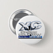 XC - KRUISLAND - BOREN OM TE LOPEN! RONDE BUTTON 5,7 CM (Voorkant /achterkant)