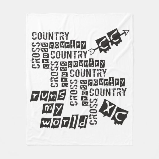 XC Landoverschrijdende uitvoering Fleece Deken (Voorkant)