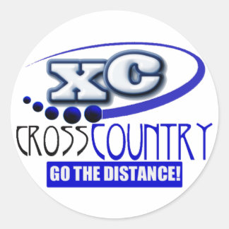 XC MOTTO - Ga de Afstand - KRUISLAND Ronde Sticker