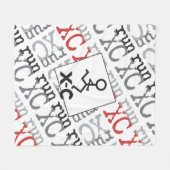 XC run - land overschrijdend Fleece Deken (Voorkant (Horizontaal))