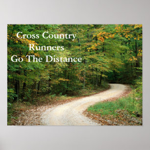 XC RUNNERS ALLEZ LA DISTANCE Poster Papier 16"x 12