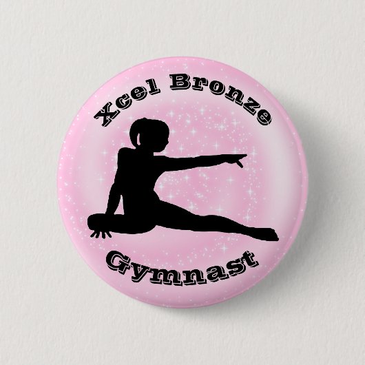 Xcel Bronze Gymnast - Girls Gymnastics Button (Voorkant)