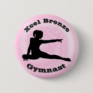 Xcel Bronze Gymnast - Girls Gymnastics Button
