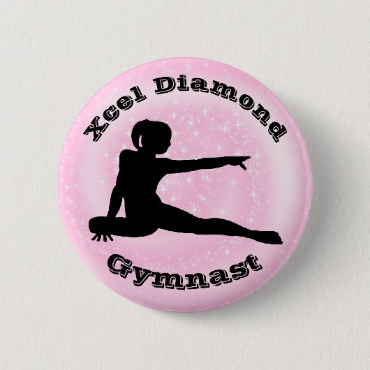 Xcel Diamond Gymnast - Meisjesgymnastiek Button (Voorkant)