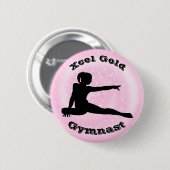 Xcel Gold Gymnast - Girls Gymnastics Button (Voorkant /achterkant)