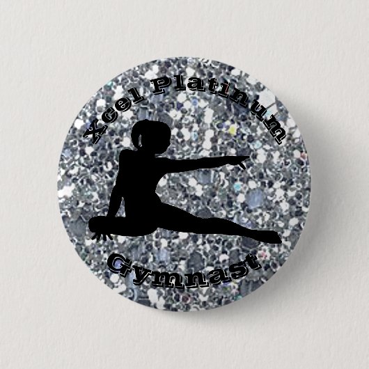 Xcel Platinum Gymnast - Meisjes Gymnastiek Button (Voorkant)