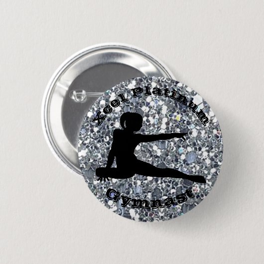 Xcel Platinum Gymnast - Meisjes Gymnastiek Button (Voorkant /achterkant)