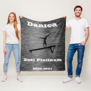 Xcel Platinum Gymnastics - Aangepaste flessenbak Fleece Deken