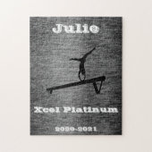 Xcel Platinum Gymnastics Custom Jigzaag Puzzle Legpuzzel (Verticaal)