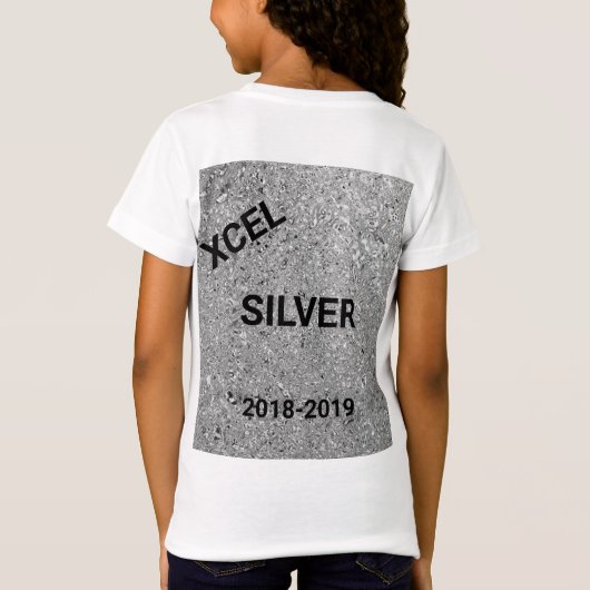 Xcel Silver Girls Gymnastique T-shirt personnalisé (Dos)