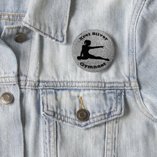 Xcel Silver Gymnast - Girls Gymnastics Button (In situ)