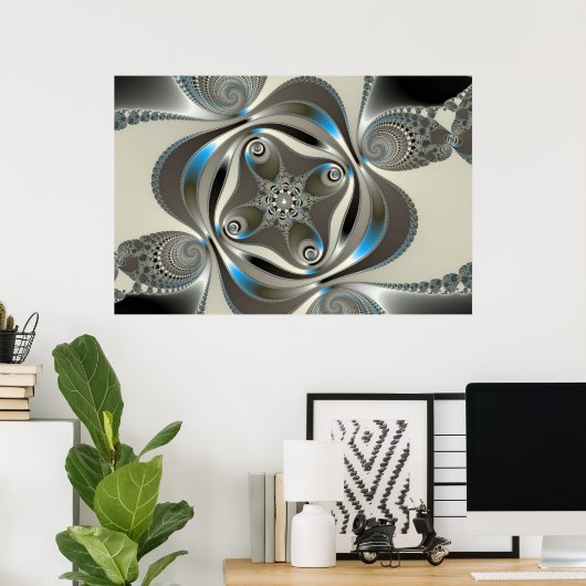 xChrome - Fractal Poster (Thuiskantoor)