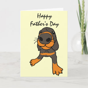 XD- Funny Dog Cartoon Vaderdag Card Kaart