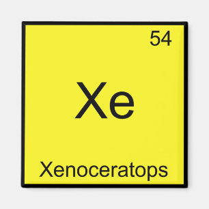 Xe - Xenoceratops Grappig Chemie Elementsymbool Magneet