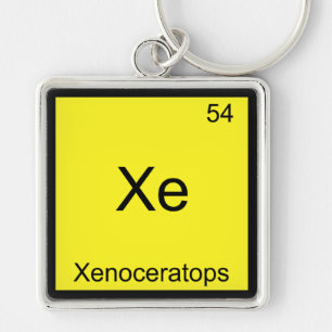 Xe - Xenoceratops Grappig Scheikundig Element Symb Sleutelhanger