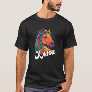 XENA Schattige meisjesnaam met prachtige paarden T-shirt