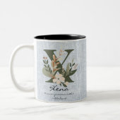 Xena's Noble Heart - Boho Chic Floral Monogram Mok (Links)