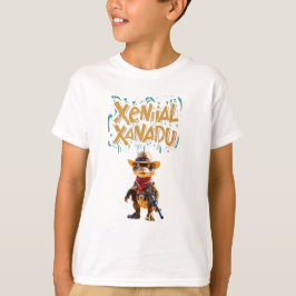 Xenial Xanadu: Schattige cowboydinosaurussen T-shirt