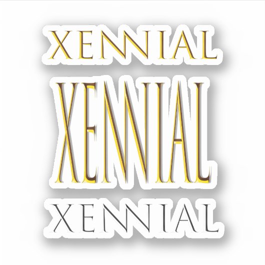 Xennial (Millenniumjaar) Sticker (Voorkant)