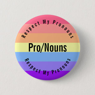  Xenogender Flag Pronouns Button