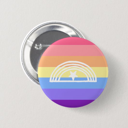 Xenogender pride ronde button 5,7 cm (Voorkant /achterkant)