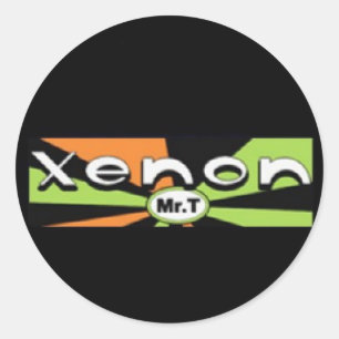 Xenon-Sticker Ronde Sticker
