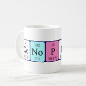 Xenophon, tasse de nom de table périodique (Devant gauche)