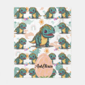 Xenotarsosaurus dinosaurus Schattige Kawaii Fleece Deken (Voorkant)