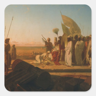 Xerxes bij Hellespont Vierkante Sticker