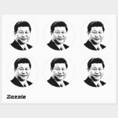 Xi Jinping Ronde Sticker (Vel)