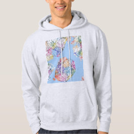 Xiamen China City Map Hoodie