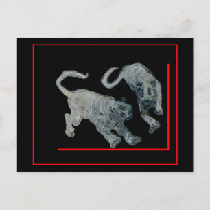 Xian China 2002 Ghost Tigers Red Boarder the MUSEU Briefkaart