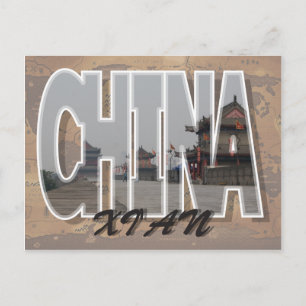 Xi'an, China Briefkaart
