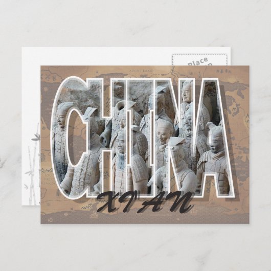 Xi'an, China Briefkaart (Voorkant / Achterkant)