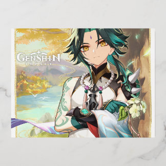 XIAO GENSHIN IMPACT FOLIE FEESTDAGEN BRIEFKAART