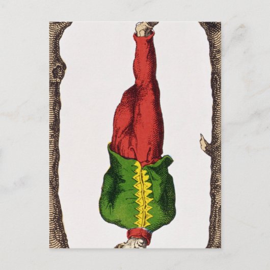 XII Het Handige Man, tarotkaart Briefkaart (Voorkant)