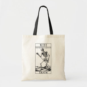 XIII Dood:  zwarte & witte tarotkaart Tote Bag