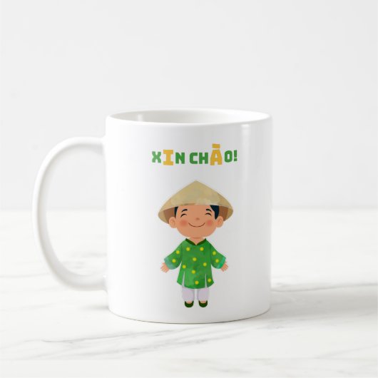 "Xin Chào !" Mug vietnamienne - Viêt-Nam (Gauche)