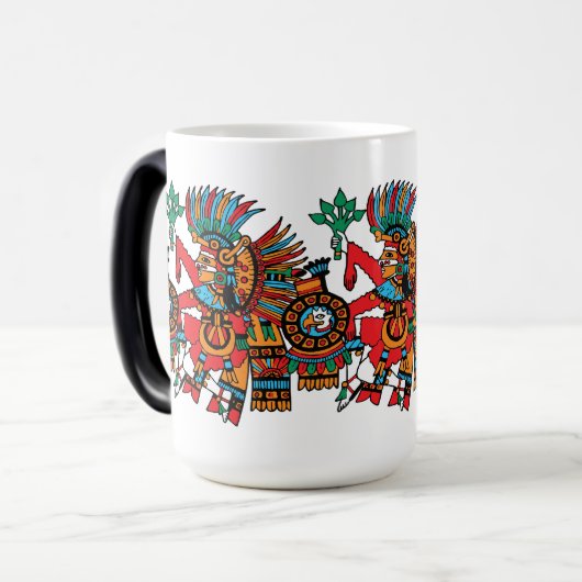 Xipetotec - de gevlekte God van Lente en Rene Magische Mok (Voorkant links)