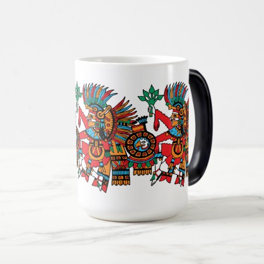 Xipetotec - de gevlekte God van Lente en Rene Magische Mok (Voorkant rechts)