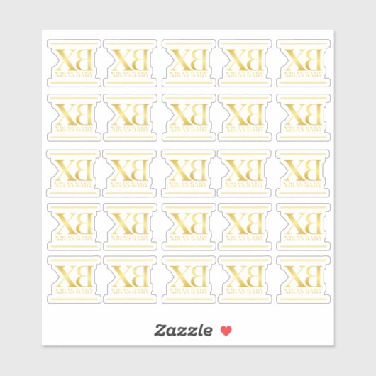 Xiras Baby voor baby schoenen op maat gesneden vin Sticker (Vel)