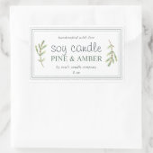 XL Thuisgemaakte Sojakaars Dennentak Aangepast Wit Rechthoekige Sticker (Tas)