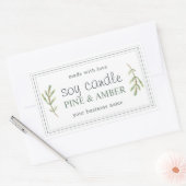 XL Thuisgemaakte Sojakaars Dennentakje Custom Wit Rechthoekige Sticker (Envelop)