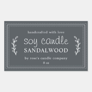 XL Thuisgemaakte Sojakaars Loofwerk Off-Zwart Op M Rechthoekige Sticker