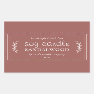 XL Thuisgemaakte Sojakaars Loofwerk Paars Op Maat Rechthoekige Sticker