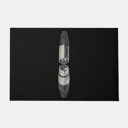 XLR-connectorgeluidsengineer Technicus mixer Deurmat (Voorkant)