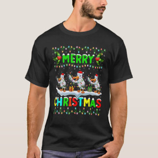 Xmas Albatross Bird Lighting Santa Merry Kerstmis T-shirt