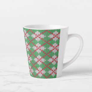 XMAS ARGYLE KNIT Latte Mok